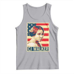 Madam CJ Walker Patriotic Tank Top Black History Month Gift TS12 Athletic Heather Print Your Wear