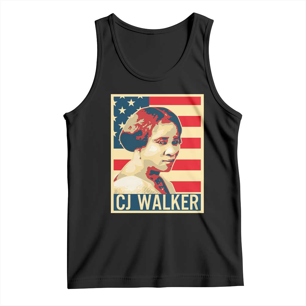 Madam CJ Walker Patriotic Tank Top Black History Month Gift TS12 Black Print Your Wear
