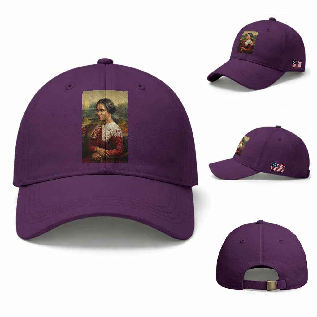 Madam CJ Walker Mona Lisa Baseball Cap Black History Month Gift TS12 Baseball Cap Universal Fit Purple Print Your Wear