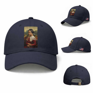 Madam CJ Walker Mona Lisa Baseball Cap Black History Month Gift TS12 Baseball Cap Universal Fit Navy Print Your Wear
