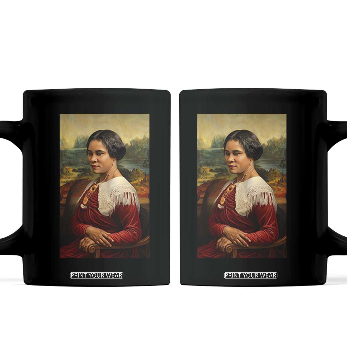 Madam CJ Walker Mona Lisa Coffee Mug Black History Month Gift TS12 Black Print Your Wear