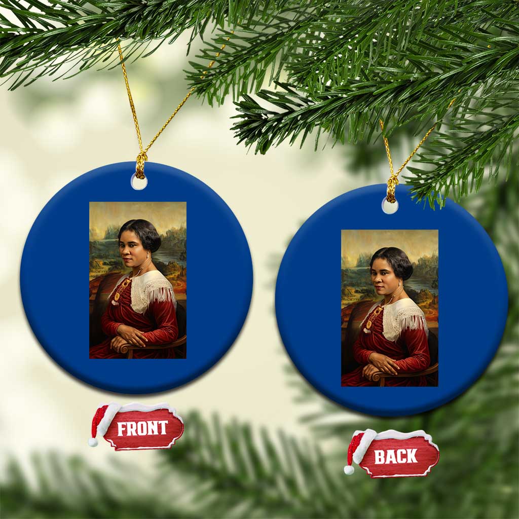 Madam CJ Walker Mona Lisa Ceramic Ornament Black History Month Gift TS12 1pc Blue Print Your Wear