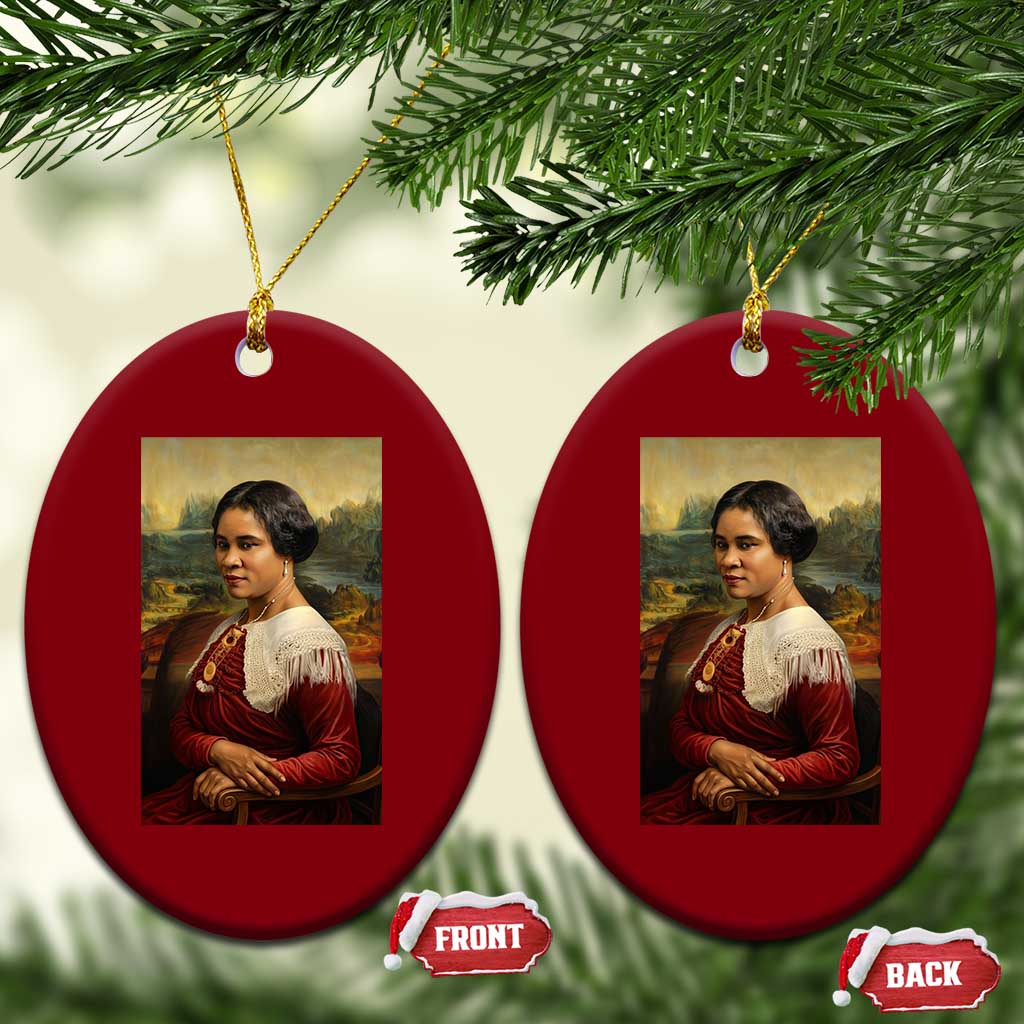 Madam CJ Walker Mona Lisa Ceramic Ornament Black History Month Gift TS12 Print Your Wear