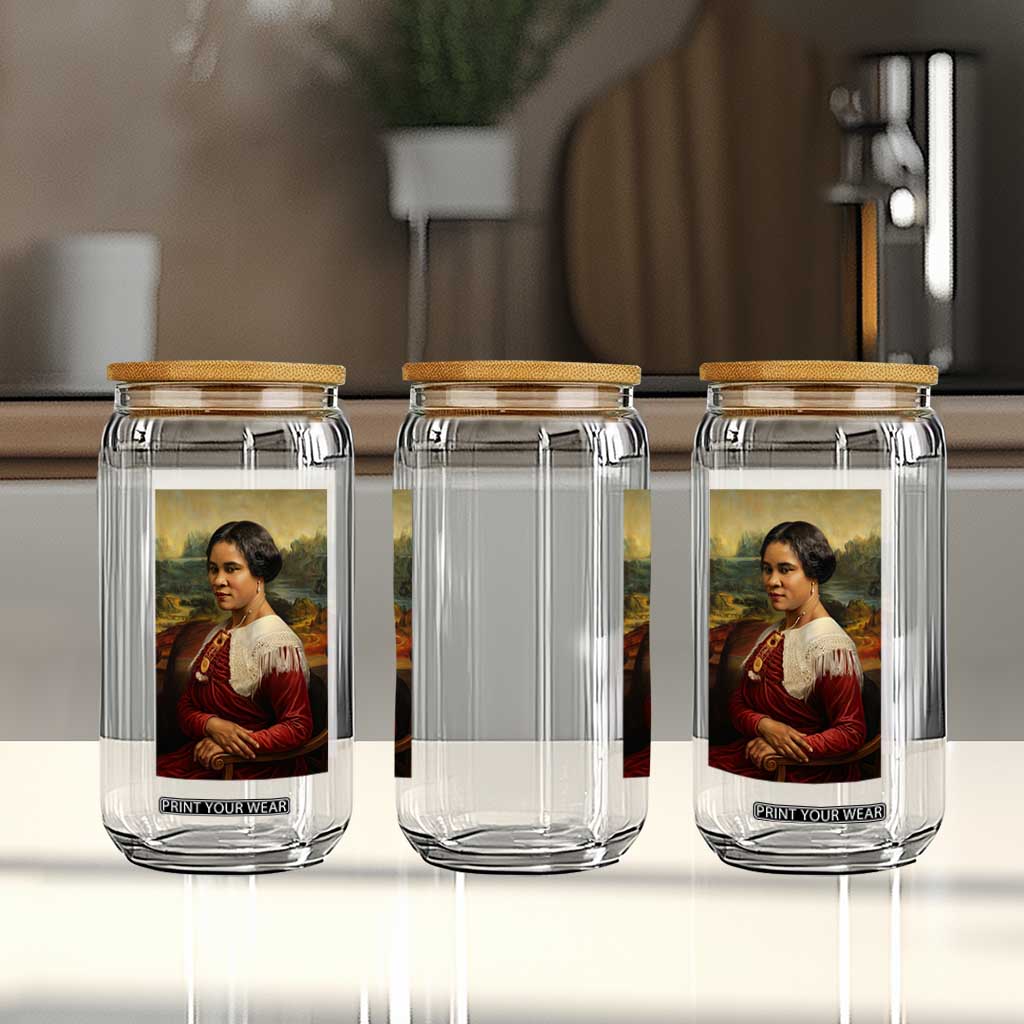 Madam CJ Walker Mona Lisa Glass Can Black History Month Gift TS12 Print Your Wear