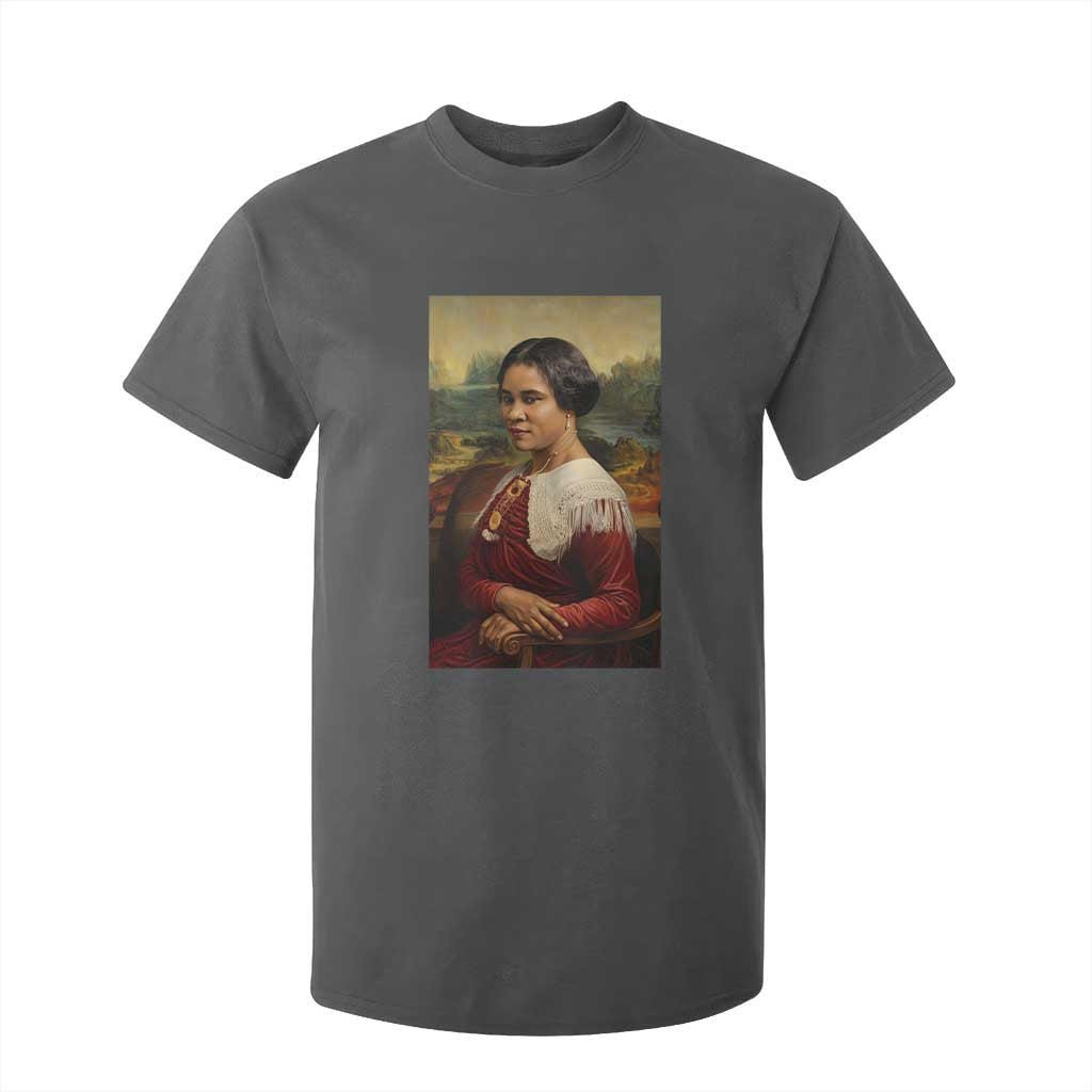 Madam CJ Walker Mona Lisa T Shirt For Kid Black History Month Gift TS12 Dark Heather Print Your Wear