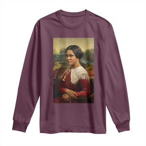 Madam CJ Walker Mona Lisa Long Sleeve Shirt Black History Month Gift TS12 Maroon Print Your Wear