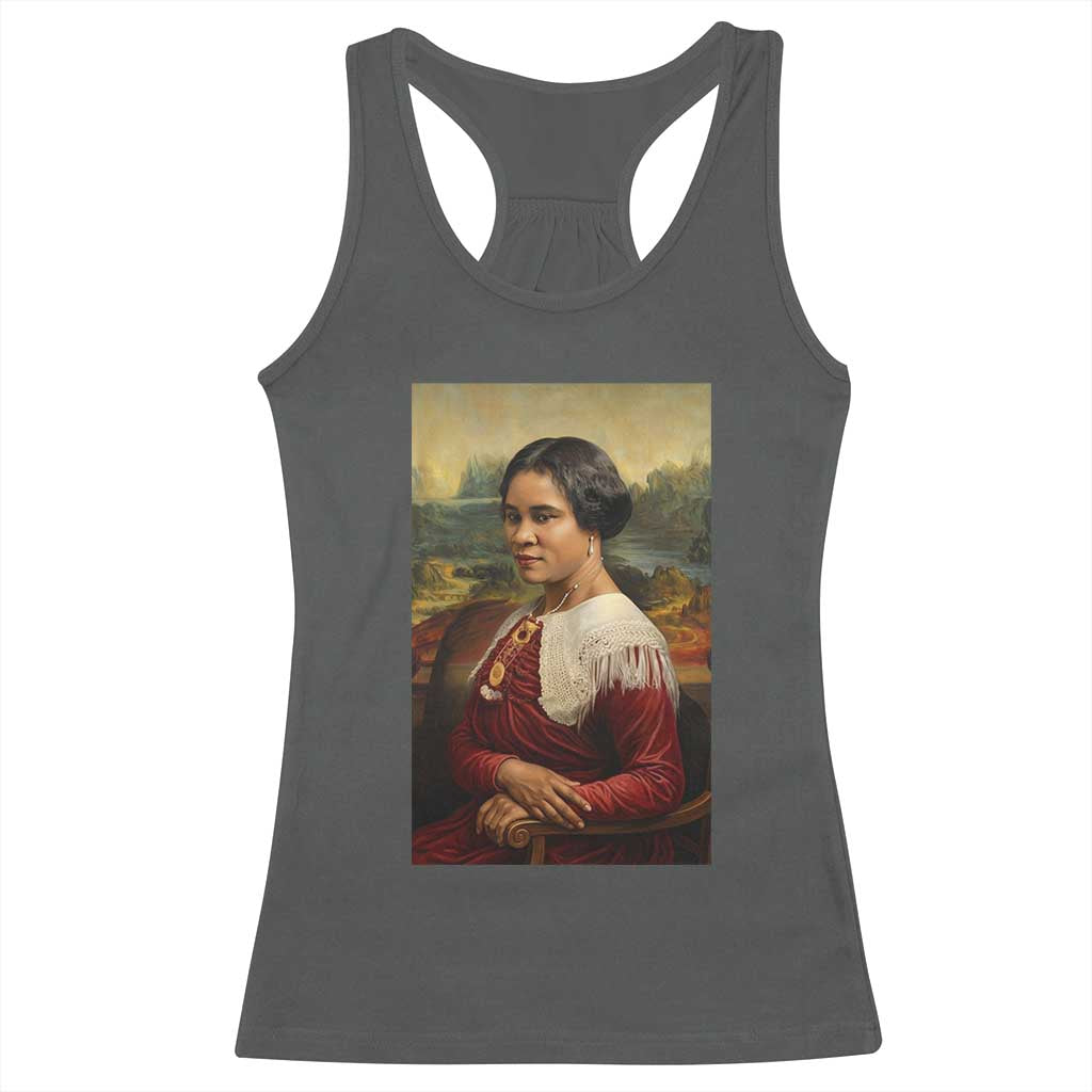 Madam CJ Walker Mona Lisa Racerback Tank Top Black History Month Gift TS12 Dark Heather Print Your Wear