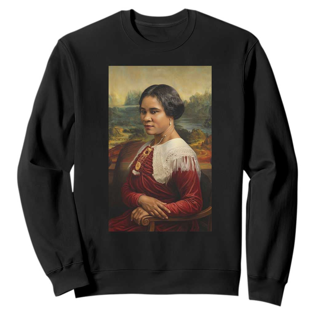 Madam CJ Walker Mona Lisa Sweatshirt Black History Month Gift TS12 Black Print Your Wear