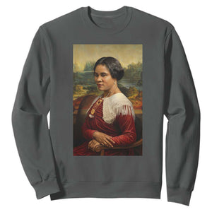 Madam CJ Walker Mona Lisa Sweatshirt Black History Month Gift TS12 Dark Heather Print Your Wear