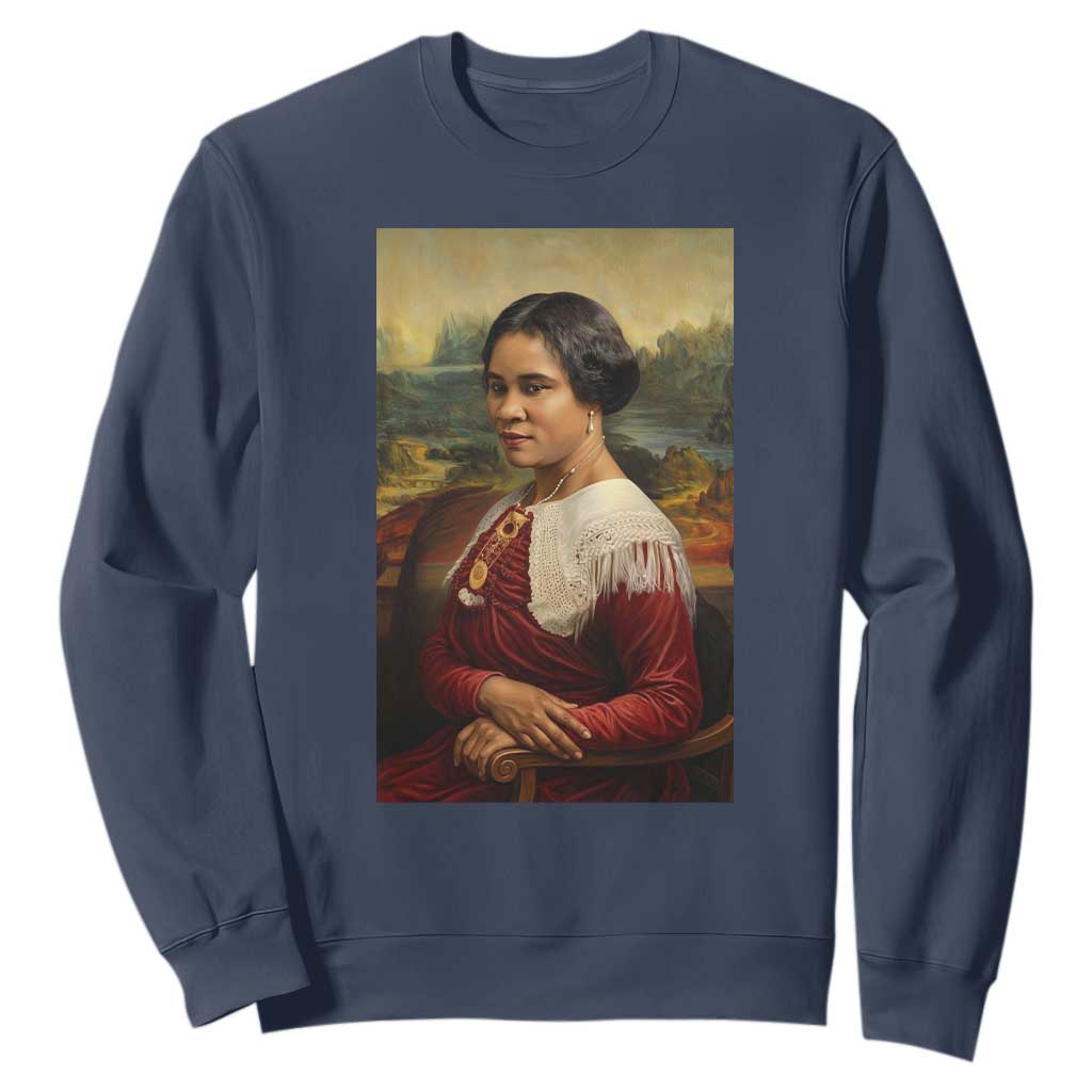 Madam CJ Walker Mona Lisa Sweatshirt Black History Month Gift TS12 Navy Print Your Wear
