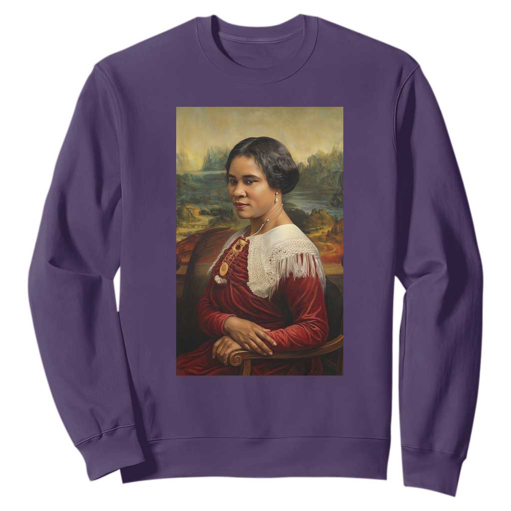 Madam CJ Walker Mona Lisa Sweatshirt Black History Month Gift TS12 Purple Print Your Wear