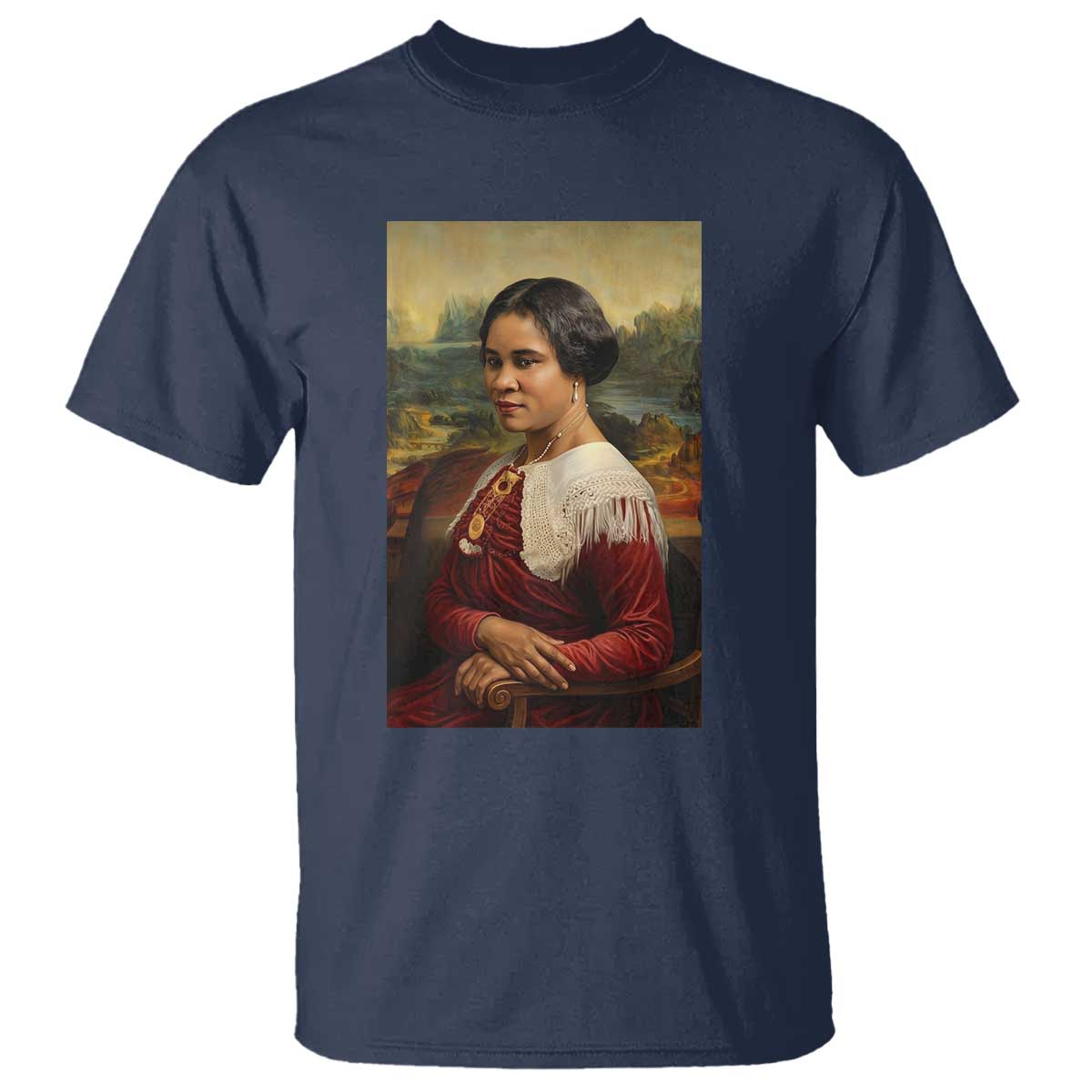 Madam CJ Walker Mona Lisa T Shirt Black History Month Gift TS12 Navy Print Your Wear