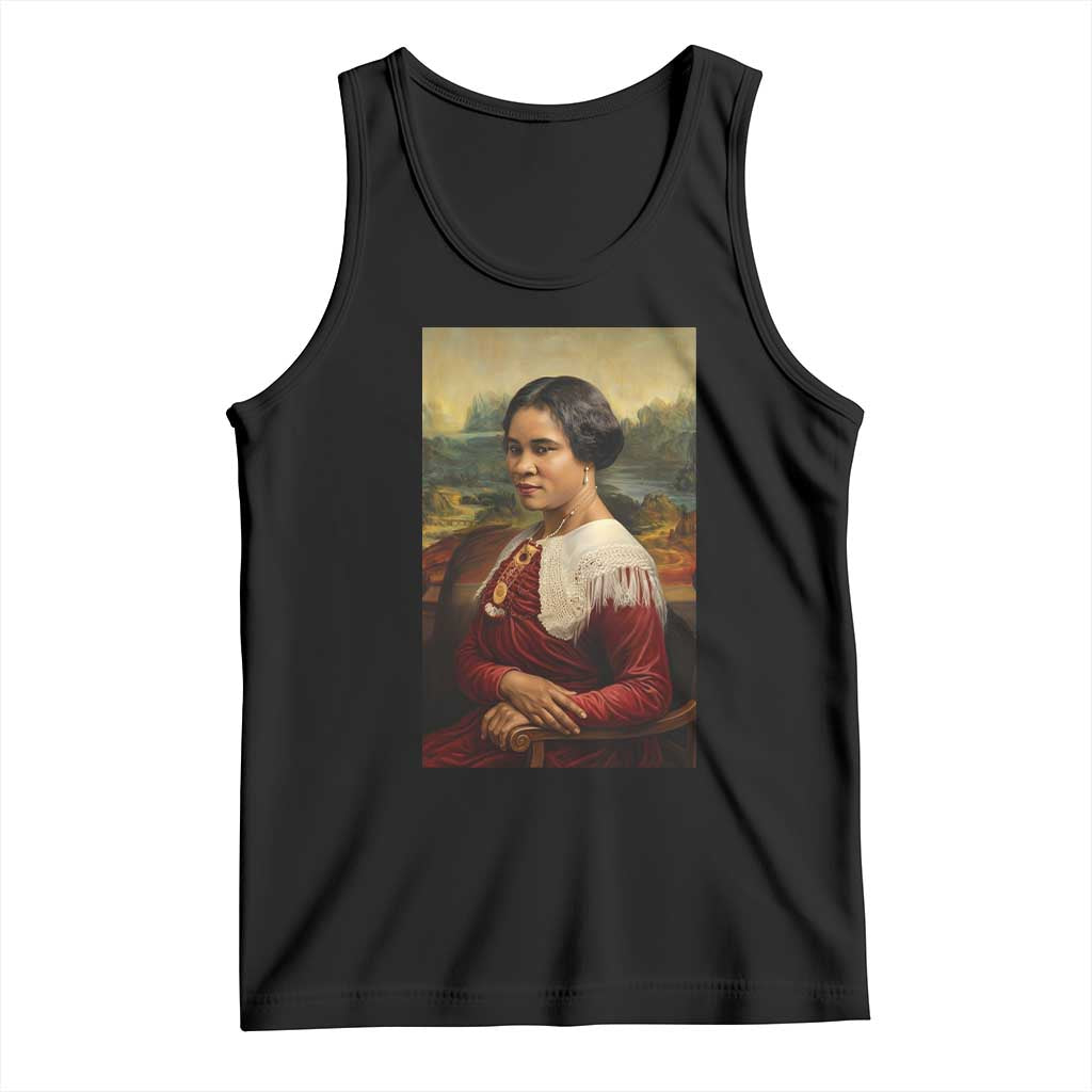 Madam CJ Walker Mona Lisa Tank Top Black History Month Gift TS12 Black Print Your Wear