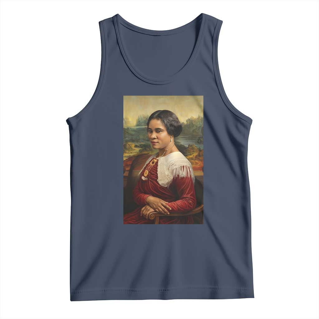 Madam CJ Walker Mona Lisa Tank Top Black History Month Gift TS12 Navy Print Your Wear