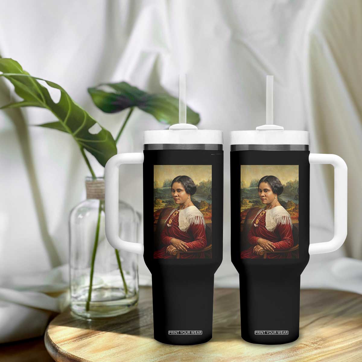 Madam CJ Walker Mona Lisa Tumbler With Handle Black History Month Gift TS12 Print Your Wear