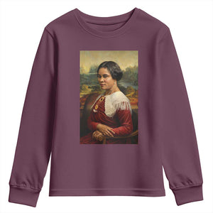 Madam CJ Walker Mona Lisa Youth Sweatshirt Black History Month Gift TS12 Maroon Print Your Wear