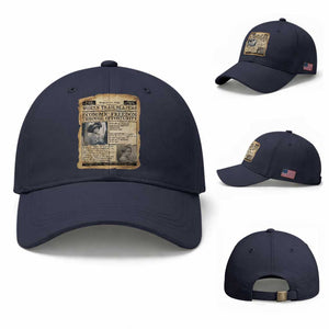Madam CJ Walker Vintage Newspaper Style Baseball Cap Economic Freedom Through Opportunity TS12 Baseball Cap Universal Fit Navy Print Your Wear