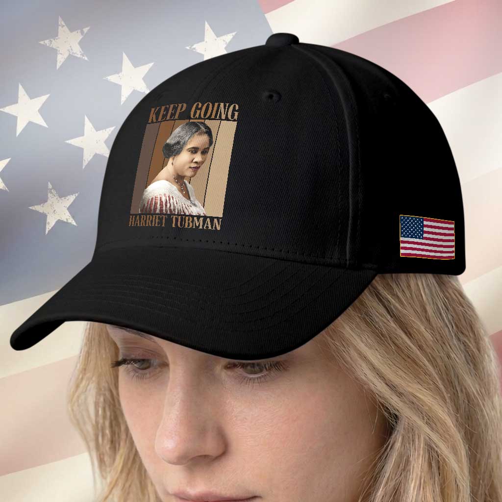 Madam CJ Walker Keep Going Retro Poster Baseball Cap Black History Month Gift TS12 Print Your Wear