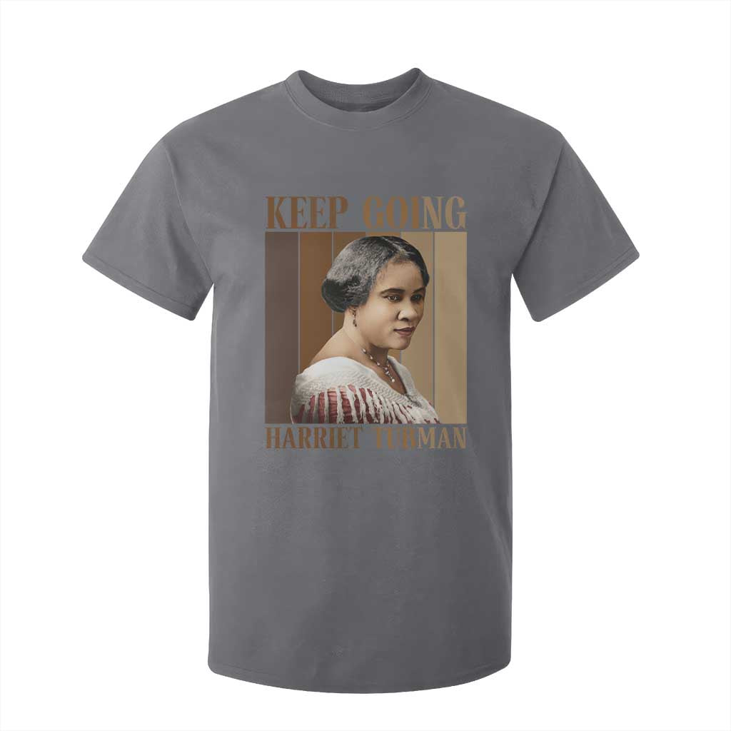 Madam CJ Walker Keep Going Retro Poster T Shirt For Kid Black History Month Gift TS12 Charcoal Print Your Wear