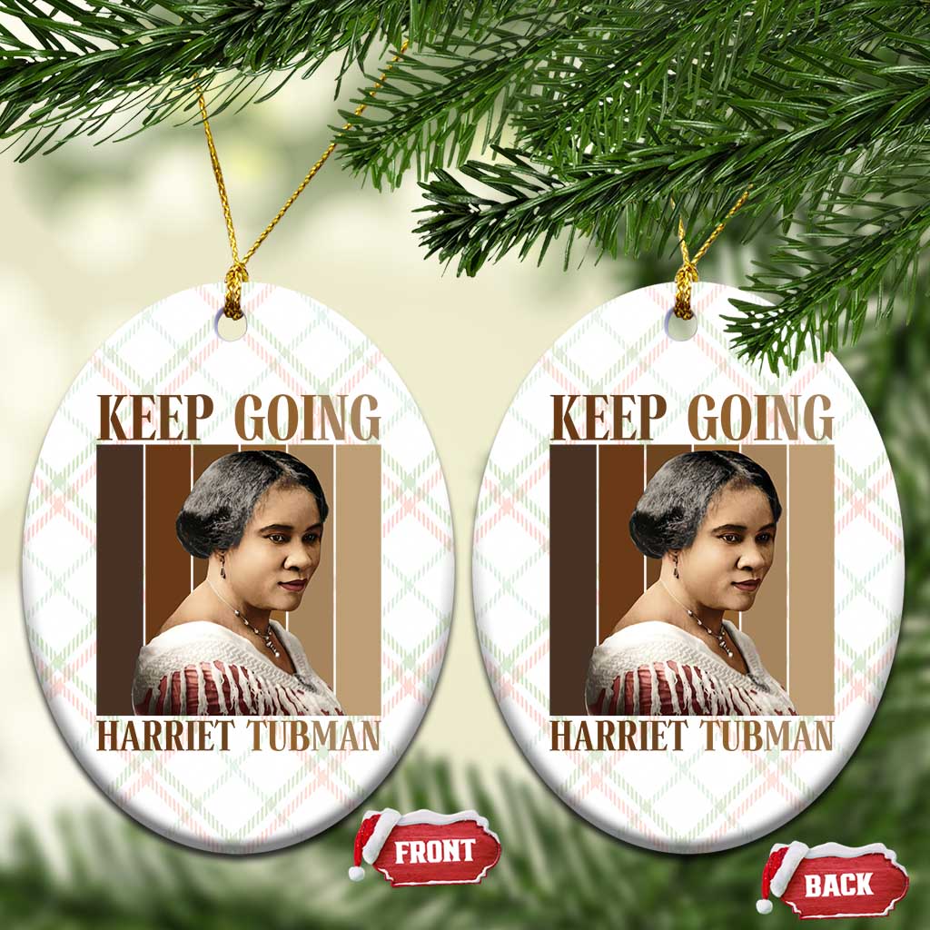 Madam CJ Walker Keep Going Retro Poster Ceramic Ornament Black History Month Gift TS12 Print Your Wear