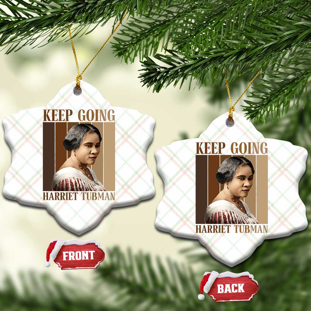 Madam CJ Walker Keep Going Retro Poster Ceramic Ornament Black History Month Gift TS12 Print Your Wear