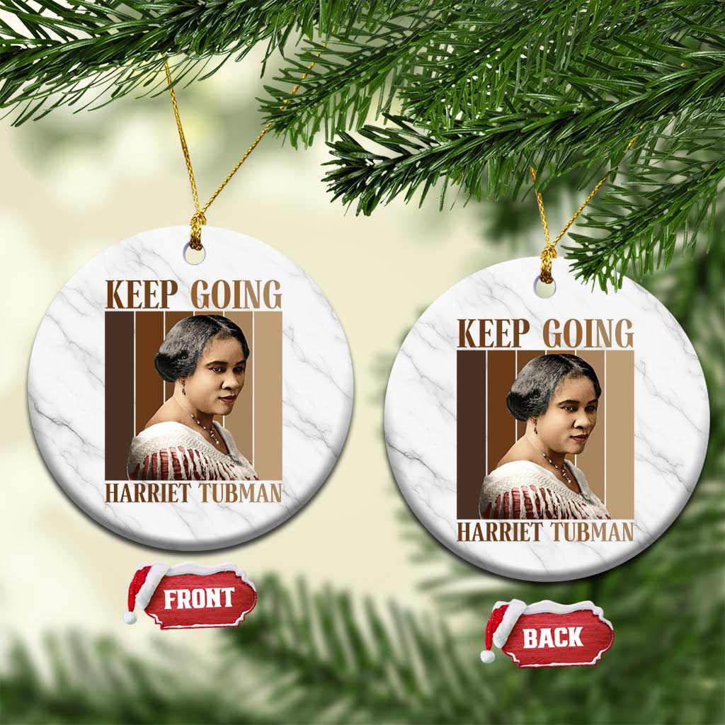 Madam CJ Walker Keep Going Retro Poster Ceramic Ornament Black History Month Gift TS12 1pc White Marble Print Your Wear
