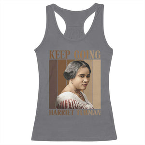 Madam CJ Walker Keep Going Retro Poster Racerback Tank Top Black History Month Gift TS12 Charcoal Print Your Wear