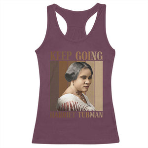 Madam CJ Walker Keep Going Retro Poster Racerback Tank Top Black History Month Gift TS12 Maroon Print Your Wear