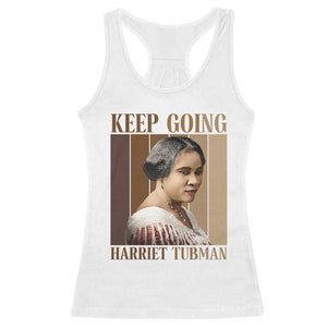 Madam CJ Walker Keep Going Retro Poster Racerback Tank Top Black History Month Gift TS12 White Print Your Wear