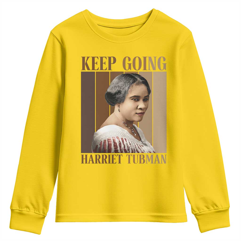 Madam CJ Walker Keep Going Retro Poster Youth Sweatshirt Black History Month Gift TS12 Daisy Print Your Wear