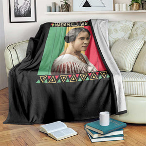 Madam CJ Walker Retro Sunset Throw Blanket Strong Black Woman Leader TS12 Print Your Wear