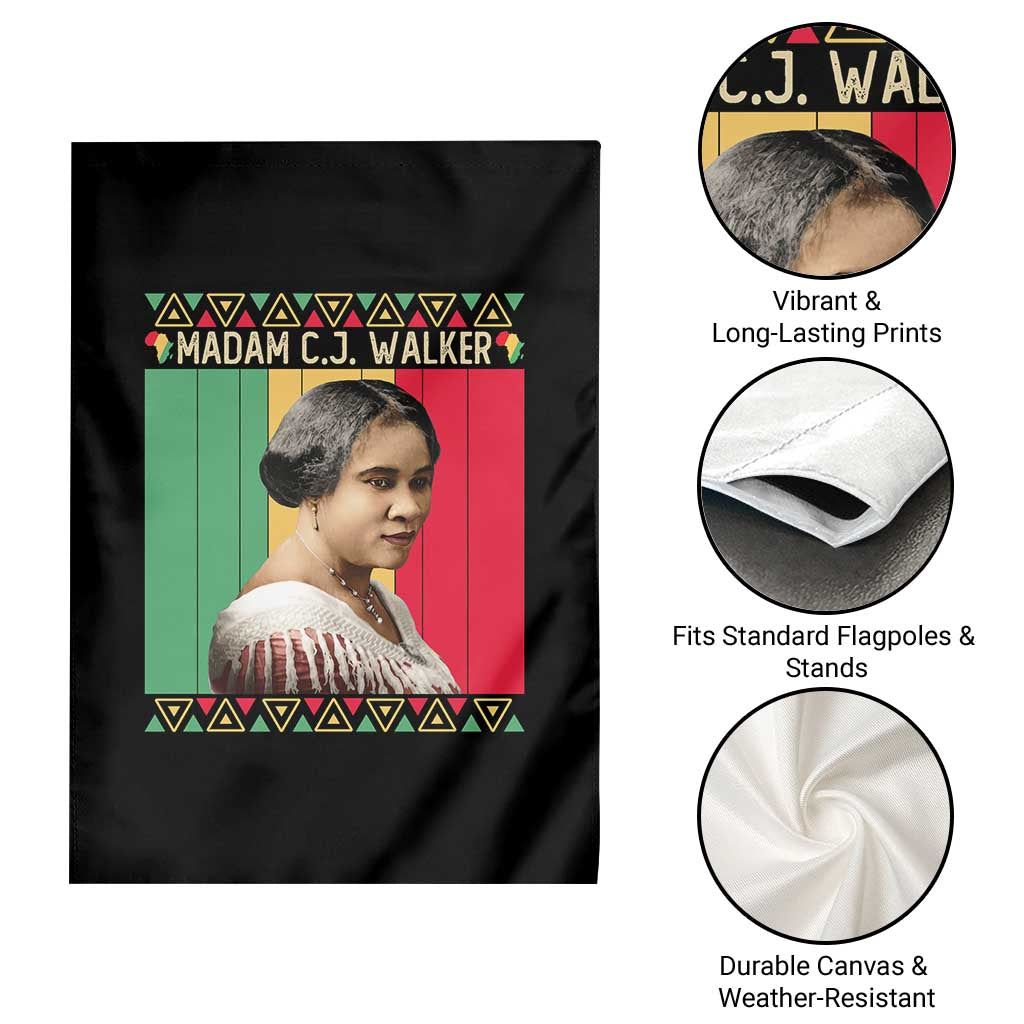 Madam CJ Walker Retro Sunset Garden Flag Strong Black Woman Leader TS12 Print Your Wear