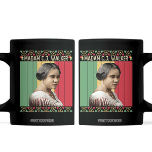 Madam CJ Walker Retro Sunset Coffee Mug Strong Black Woman Leader TS12 Black Print Your Wear