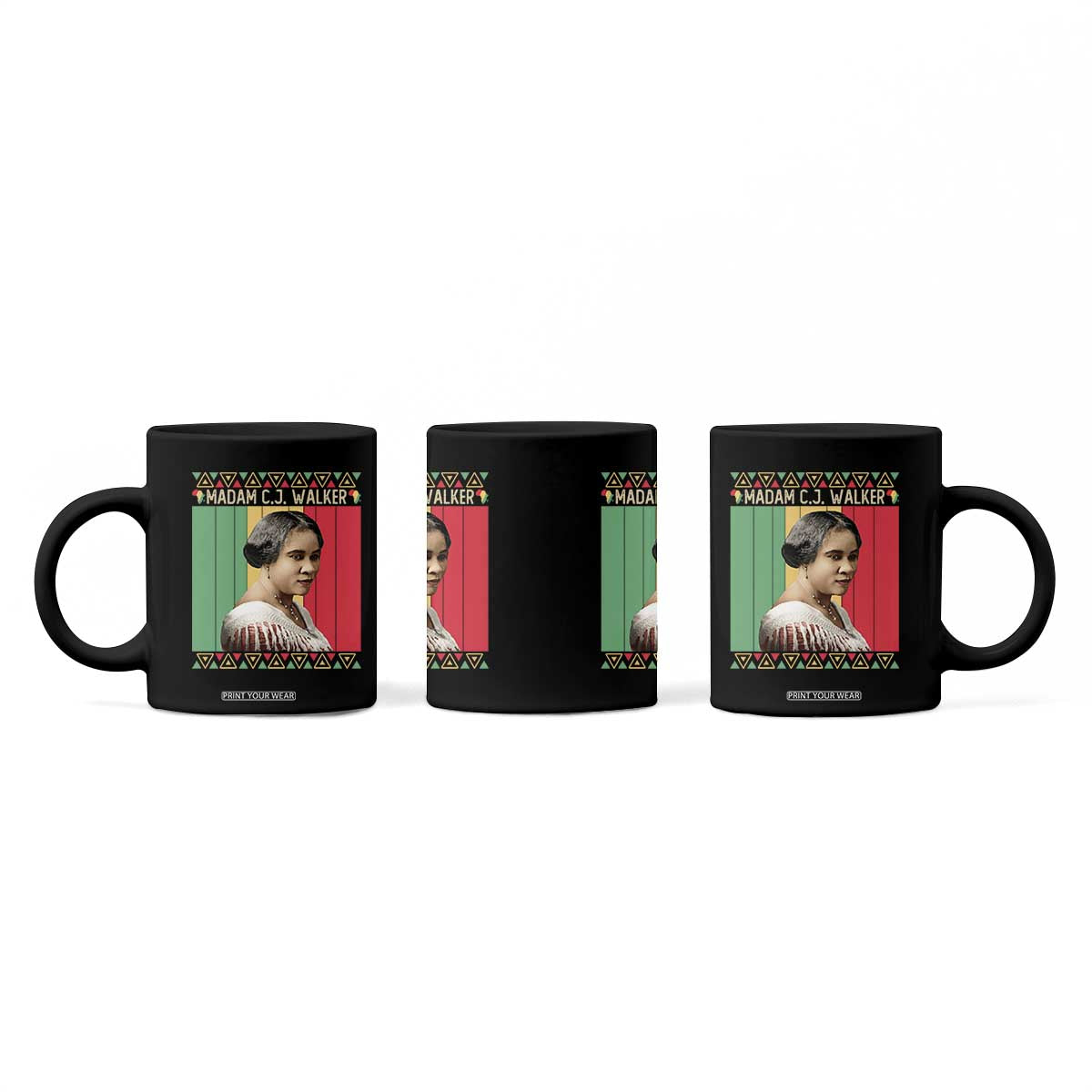 Madam CJ Walker Retro Sunset Coffee Mug Strong Black Woman Leader TS12 Print Your Wear
