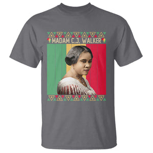 Madam CJ Walker Retro Sunset T Shirt Strong Black Woman Leader TS12 Charcoal Print Your Wear