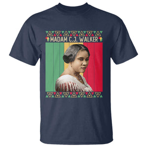 Madam CJ Walker Retro Sunset T Shirt Strong Black Woman Leader TS12 Navy Print Your Wear