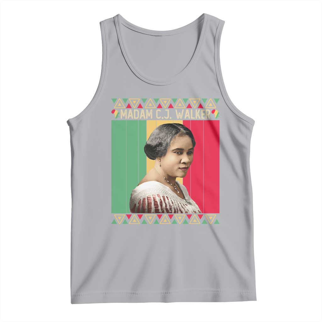 Madam CJ Walker Retro Sunset Tank Top Strong Black Woman Leader TS12 Athletic Heather Print Your Wear