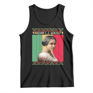 Madam CJ Walker Retro Sunset Tank Top Strong Black Woman Leader TS12 Black Print Your Wear