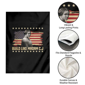 Build Like Madam CJ Walker Garden Flag Black History Month Gift TS12 Print Your Wear