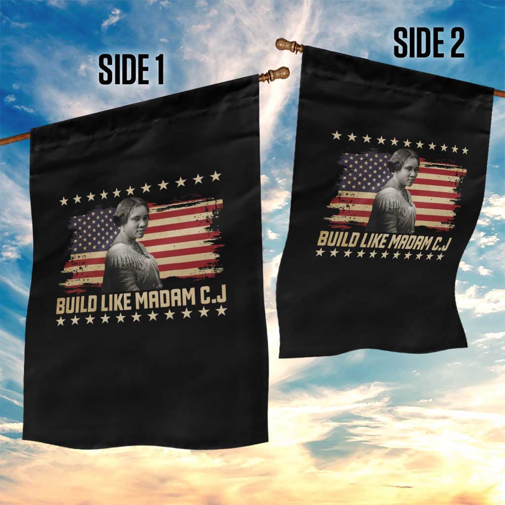 Build Like Madam CJ Walker Garden Flag Black History Month Gift TS12 Print Your Wear