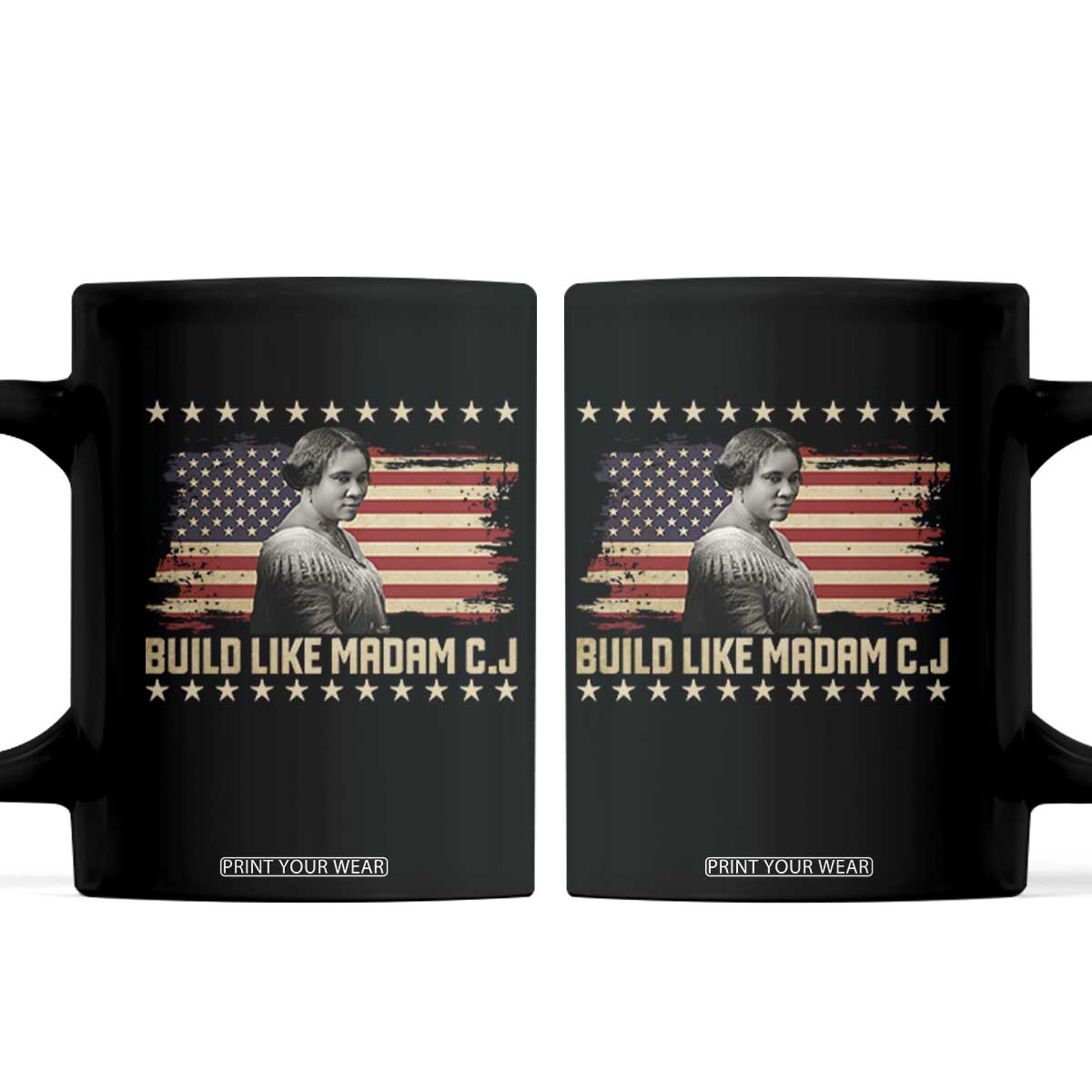 Build Like Madam CJ Walker Coffee Mug Black History Month Gift TS12 Black Print Your Wear