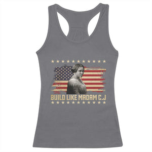 Build Like Madam CJ Walker Racerback Tank Top Black History Month Gift TS12 Charcoal Print Your Wear