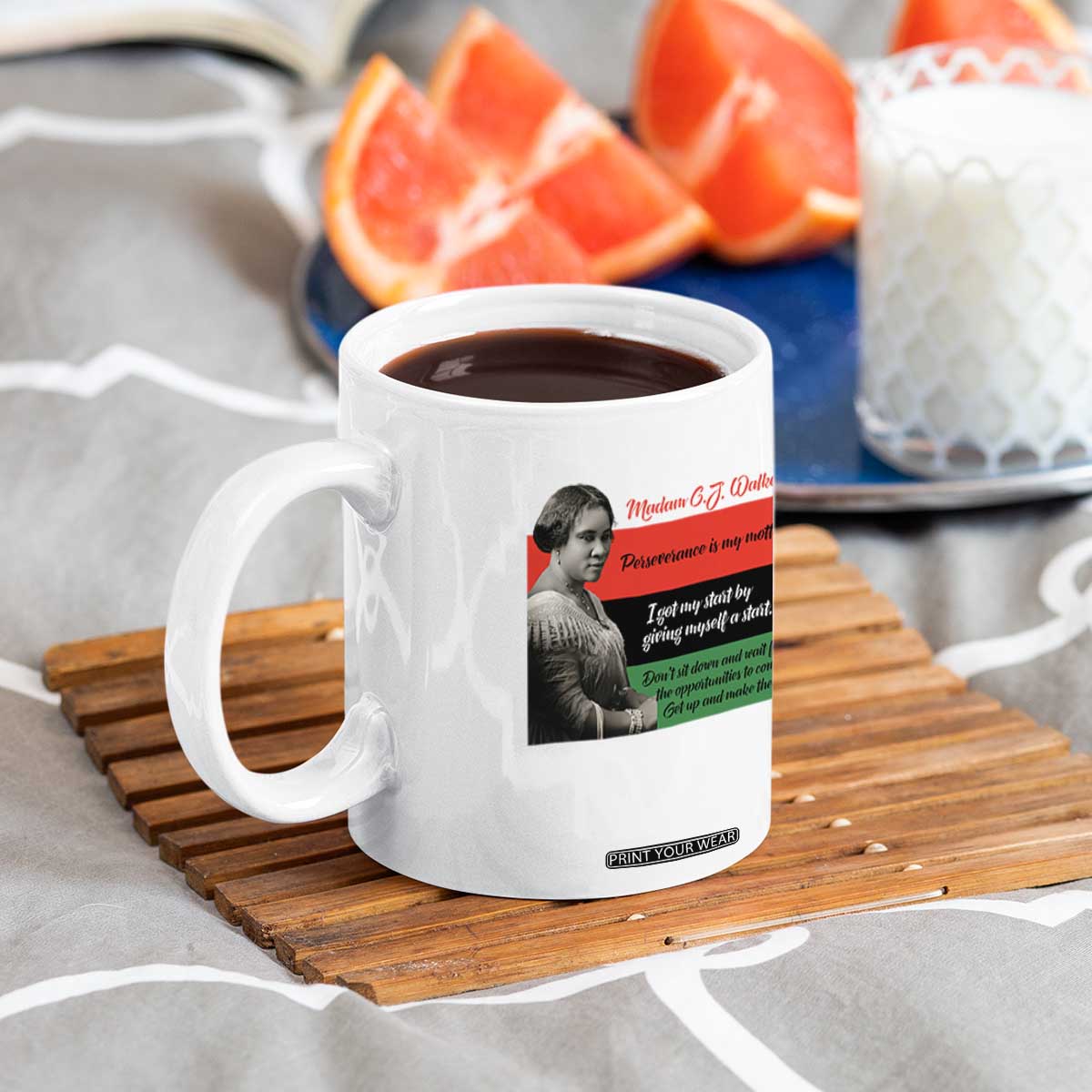 Madam CJ Walker Coffee Mug Women Empowerment Inspirational Quote TS12 Print Your Wear