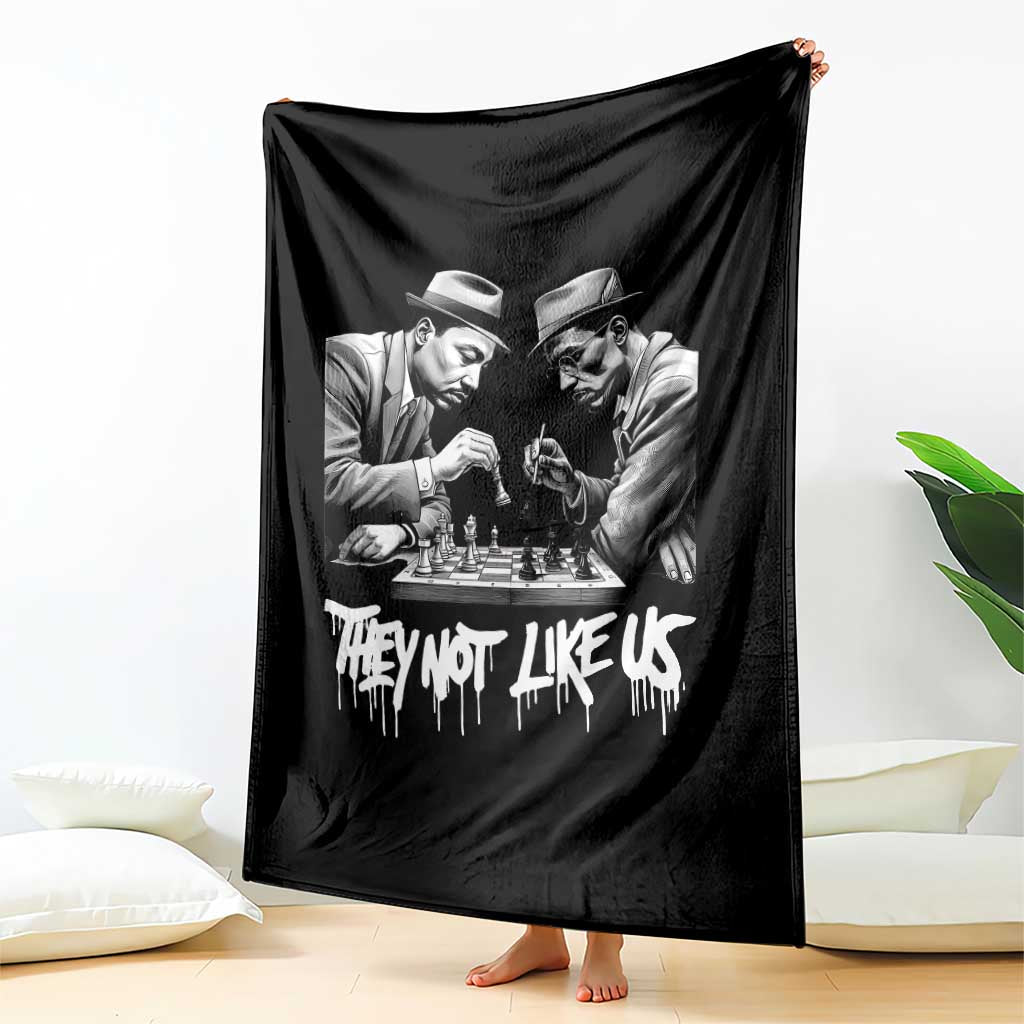 MLK And Malcolm X Throw Blanket They Not Like Us African American Heritage Gift TS12 Print Your Wear