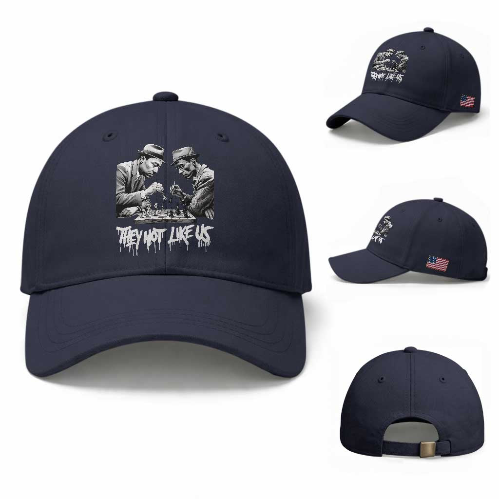 MLK And Malcolm X Baseball Cap They Not Like Us African American Heritage Gift TS12 Baseball Cap Universal Fit Navy Print Your Wear