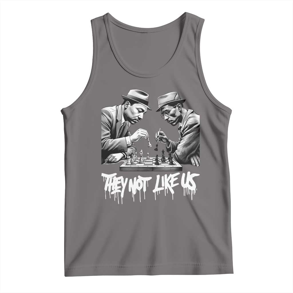 MLK And Malcolm X Tank Top They Not Like Us African American Heritage Gift TS12 Deep Heather Print Your Wear