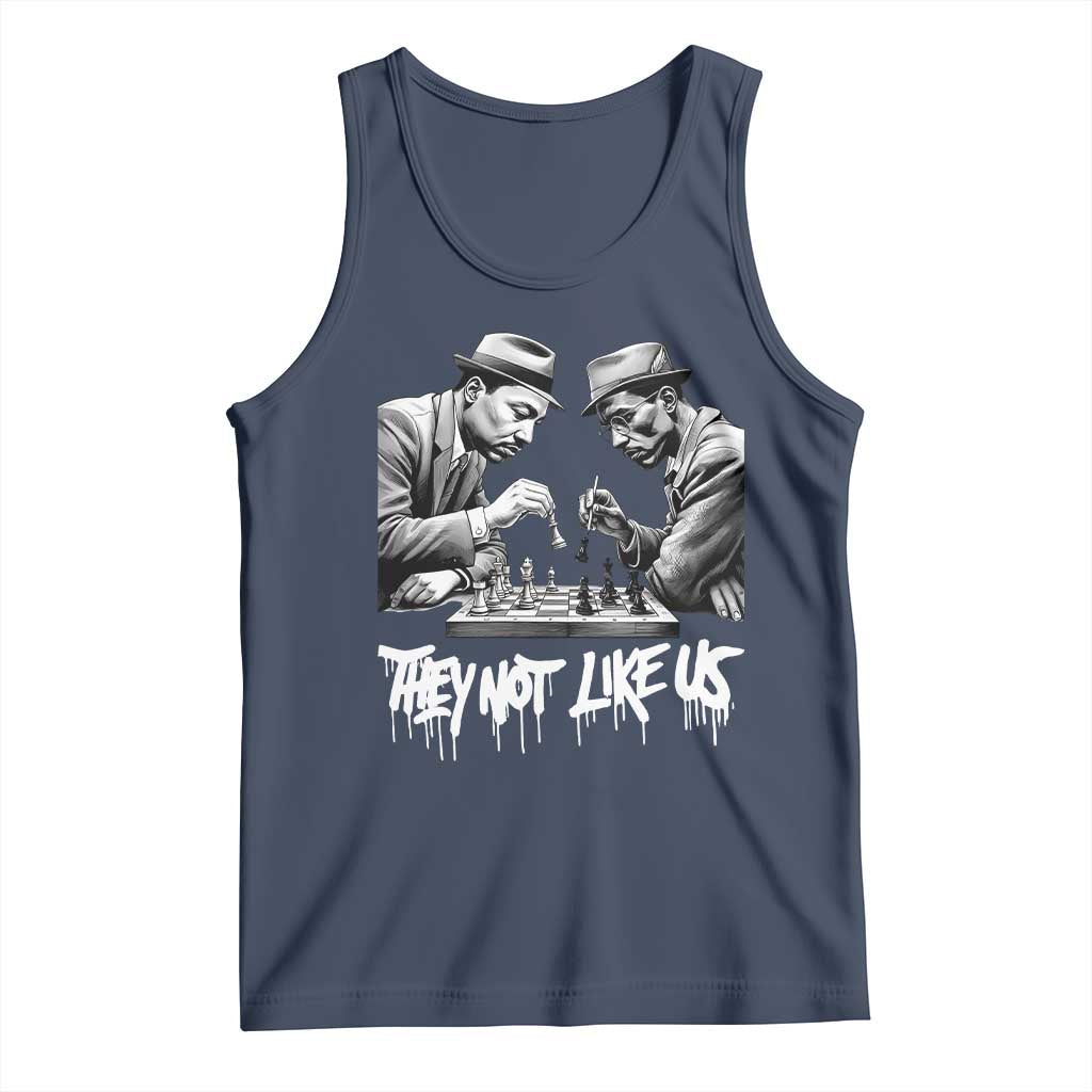 MLK And Malcolm X Tank Top They Not Like Us African American Heritage Gift TS12 Navy Print Your Wear