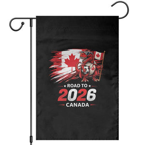 Funny Canada Soccer Dinosaur Garden Flag Road To 2026 TS12 Black Print Your Wear