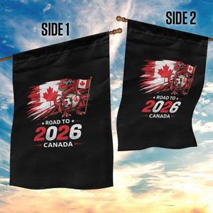 Funny Canada Soccer Dinosaur Garden Flag Road To 2026 TS12 Print Your Wear