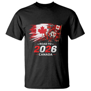 Funny Canada Soccer Dinosaur T Shirt Road To 2026 TS12 Black Print Your Wear
